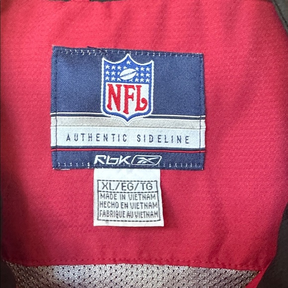 Reebok NFL authentic sideline Arizona Cardinals dark Red windbreaker Jacket - Picture 3 of 12